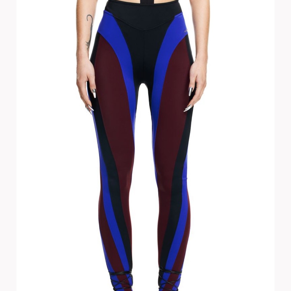 H&M x Mugler Spiral-paneled Jersey Leggings